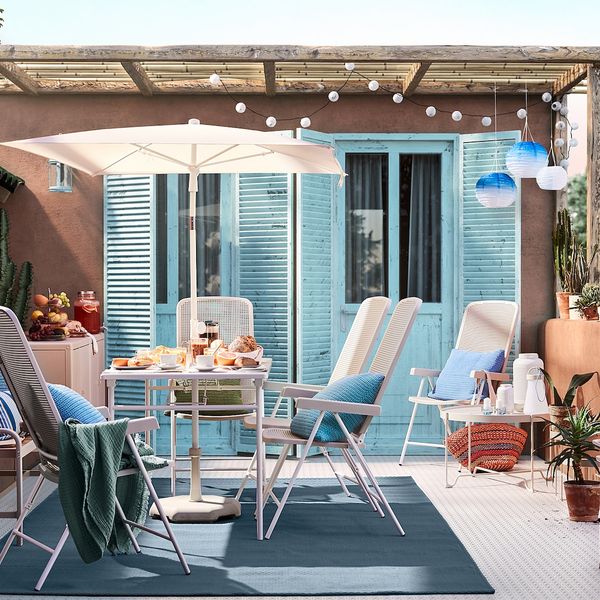 Стол + 4 кресла, для/сада, белый, бежевый 130 см IKEA TORPARÖ ТОРПАРЁ 694.136.73 - фото 2