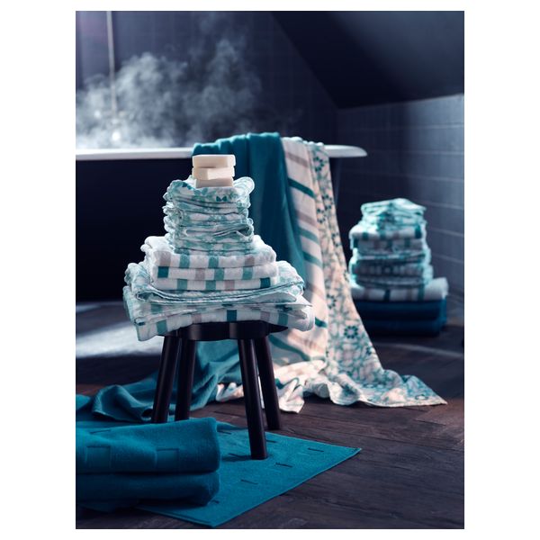 Штора для ванной ИНГЕБОРГ, белый, бирюзовый (180x200 см) - схема-чертеж с размерами