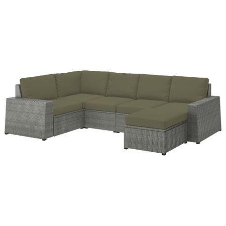 Модульный Угловой 4-местный диван, садовый IKEA SOLLERÖN СОЛЛЕРОН 494.137.06