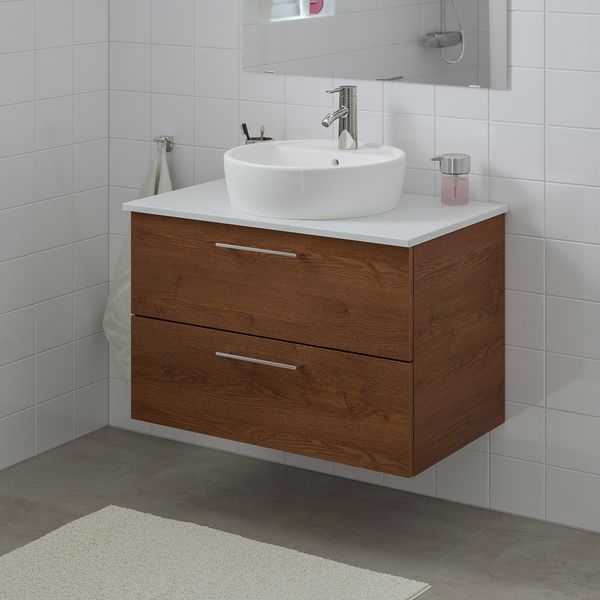 Шкаф под раковину, столешница 45, раковина, 82x49x74 cm IKEA GODMORGON ГОДМОРГОН, TOLKEN ТОЛКЕН, TÖRNVIKEN ТОРНВИКЕН 793.235.54 - фото 4