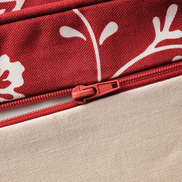 Табурет для ног, Virestad красный, белый IKEA EKTORP ЭКТОРП 193.199.13 - фото 5