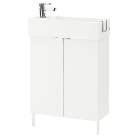 Шкаф под раковину с 2 дверцами ЛИЛЛОНГЕН, белый (62x27x88 см)