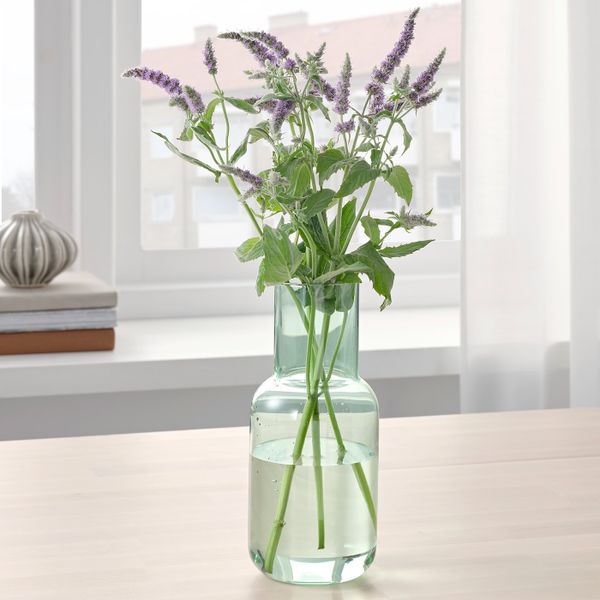 Ваза, зеленый 21 см IKEA FÖRENLIG ФЁРЕНЛИГ 904.730.90 - схема-чертеж с размерами