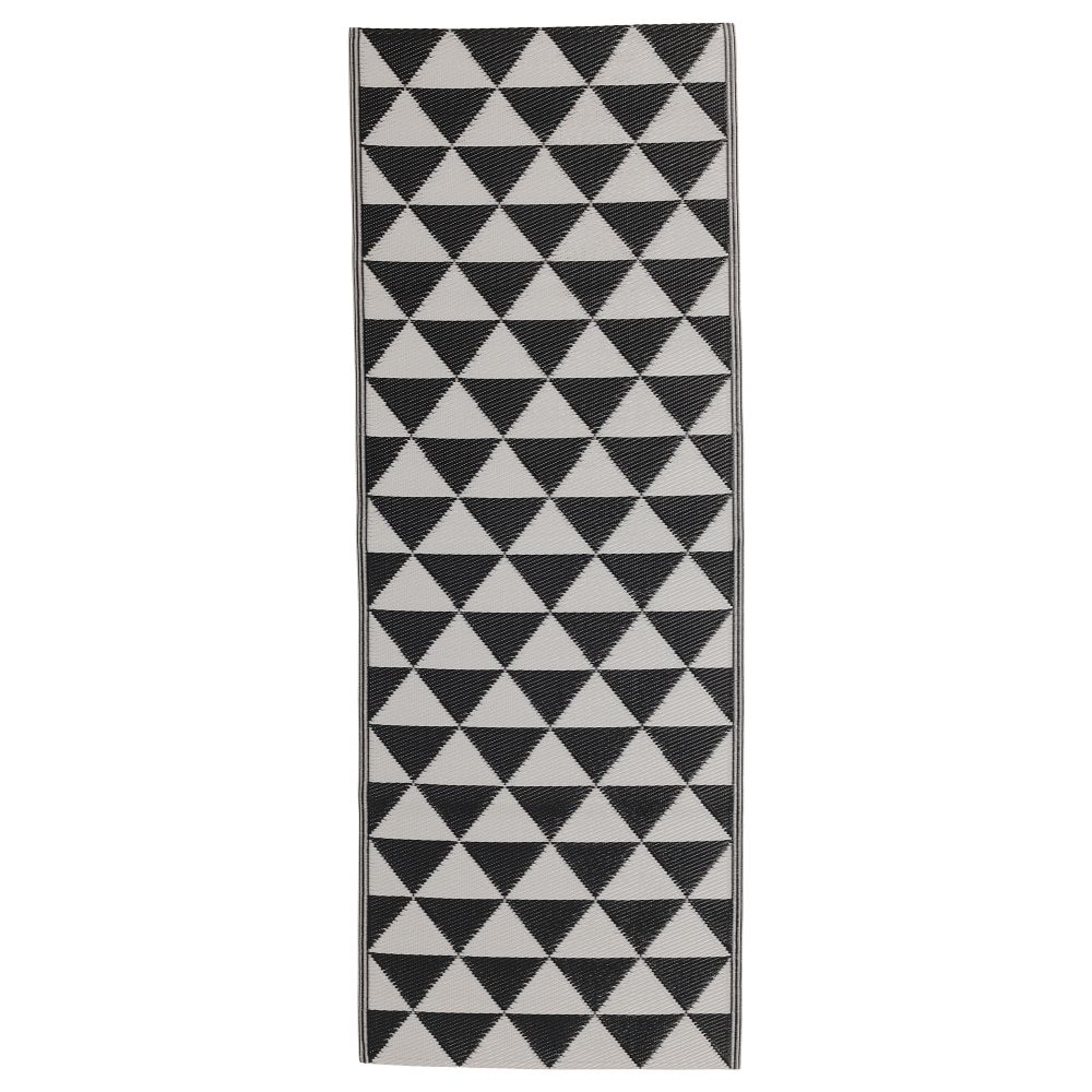 Ковер безворсовый, для дома/улицы СОММАР 2018, черный/серый (75x200 см) - фото 1