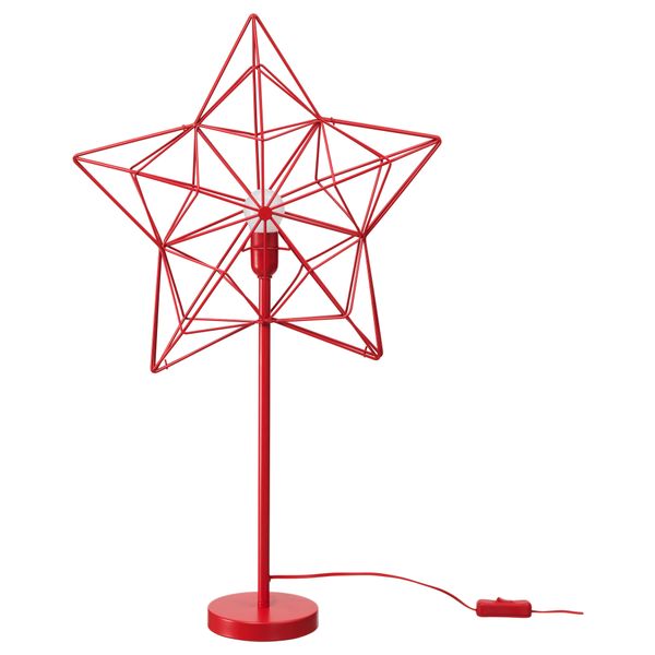 Настольная лампа, светодиодная СТРОЛА, звезда красный - схема-чертеж с размерами