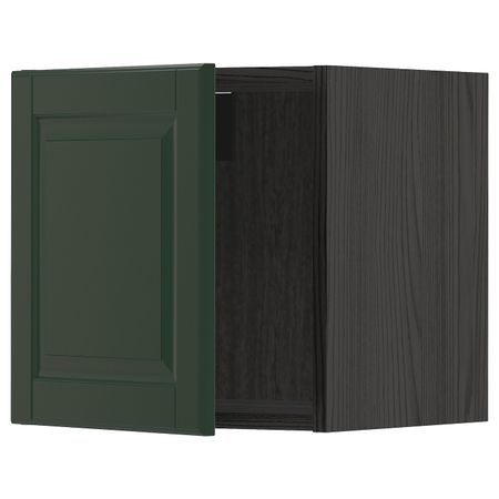 Шкаф навесной, черный/Будбин темно-зеленый 40x40 см IKEA МЕТОД 593.131.79