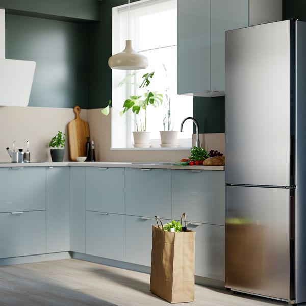 Холодильник морозильник, 219, 83 л, IKEA 500 отдельно стоящий,нержавеющая сталь IKEA MEDGÅNG МЕДГОНГ 504.901.24 - фото 4