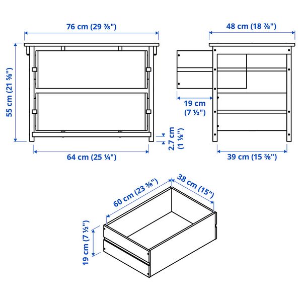 IKEA, дополнительный ракурс - схема-чертеж с размерами