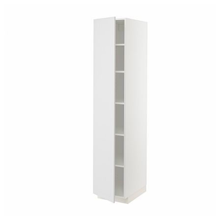 Высокий шкаф с полками, белый/Стенсунд белый 40x60x200 см IKEA METOD МЕТОД 594.456.84