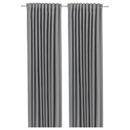 Затемняющие гардины, 2 шт., светло-серый, 145x300 см IKEA BLÅHUVA БЛОХУВА 904.654.53