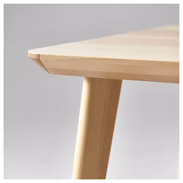 LISABO / HÖGVED ХЁГВЕД Стол и 4 стула - ясеневый шпон/зеленый 140x78 см - фото 2