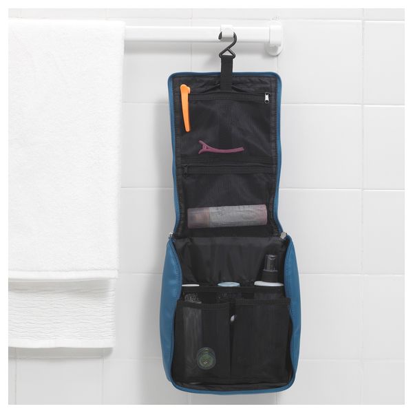 Косметичка ТРОЛЬФЬОРДЕН, зелено-синий - схема-чертеж с размерами