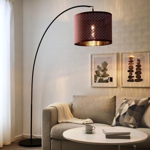 Абажур, темно-красный/желтая медь 44 см IKEA NYMÖ НИМО 204.474.48 - схема-чертеж с размерами