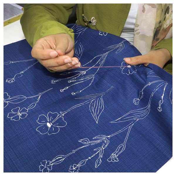 Чехол на подушку, синий ришелье, 50x50 см IKEA ÅKERNEJLIKA 605.566.33 - фото 8