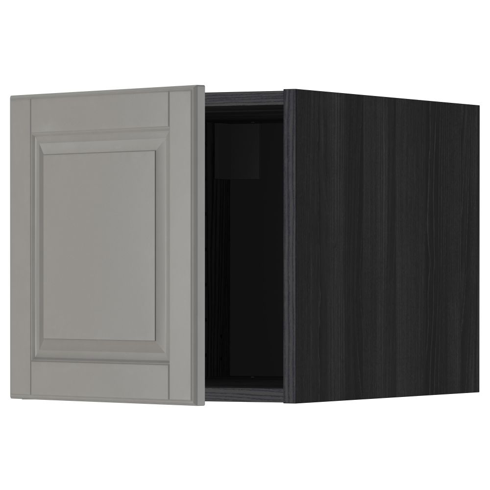 Верхний шкаф МЕТОД, черный, Будбин серый (40x40 см) - схема-чертеж с размерами