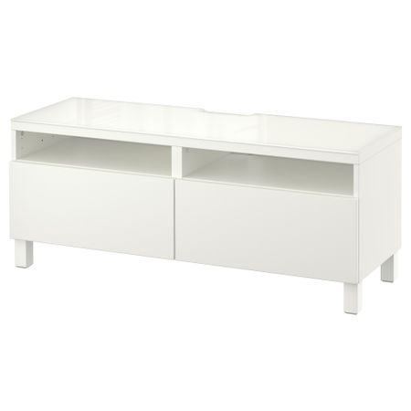 Тумба для ТВ с ящиками БЕСТО, Лаппвикен белый (120x40x48 см)