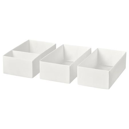 SKUBB Набор коробок,3шт - белый 20x38x12 см