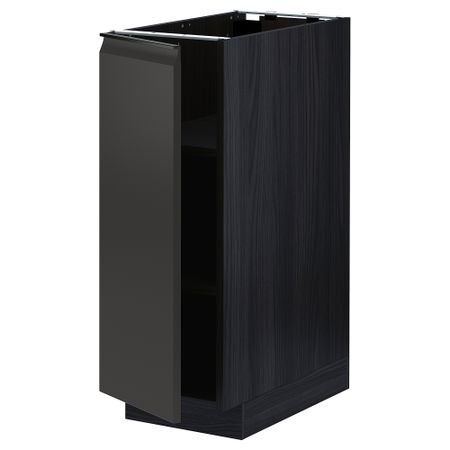 Напольный шкаф с полками, черный, Upplöv матовый антрацит, 30x60 см IKEA METOD МЕТОД 194.954.59