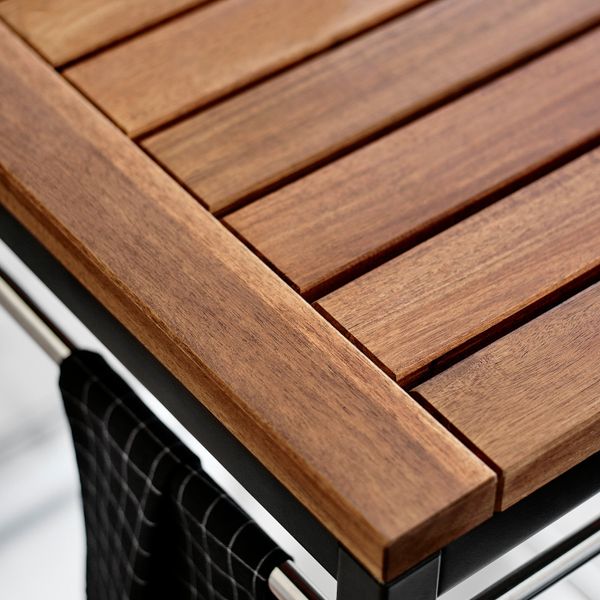 Тележка,д/сада, нержавеющая сталь, коричневая морилка IKEA КЛАСЕН 290.334.15 - фото 3