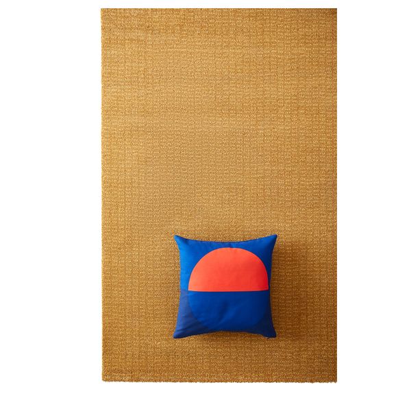 Ковер, короткий ворс, желтый, 60x90 см IKEA LANGSTED ЛАНГСТЕД 404.239.41 - схема-чертеж с размерами