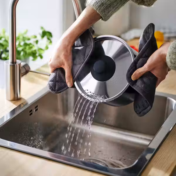 HEMLAGAD Набор кухонной посуды, 6 предм. - антипригарное покрытие чёрный - фото 5