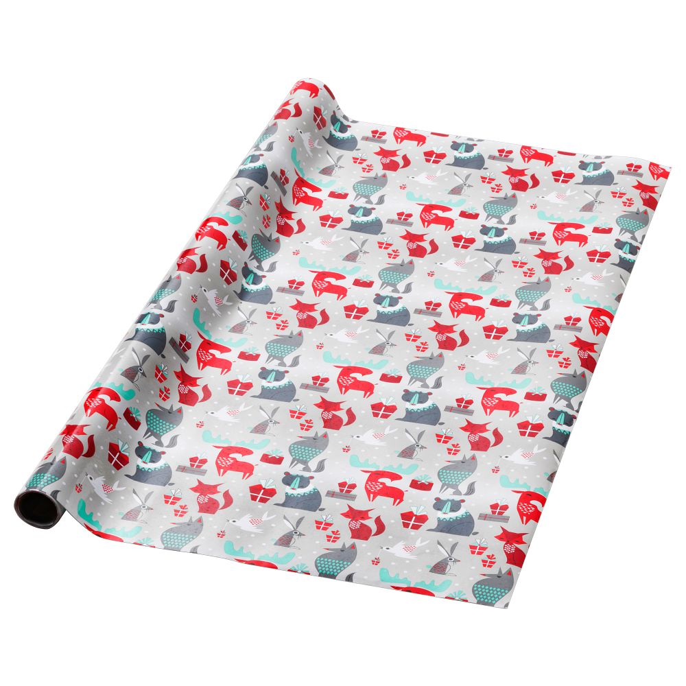 Рулон оберточной бумаги ВИНТЕР 2017, зверюшка (2x0.7 м) - фото 1