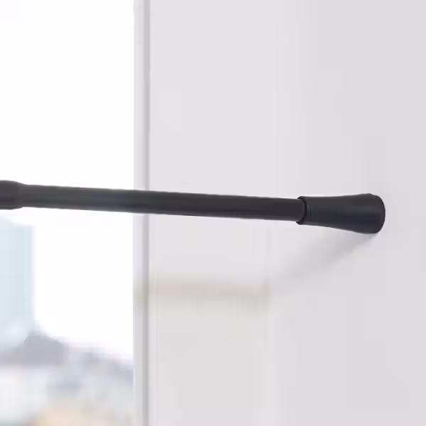 FJÄDRANDE Карниз гардинный - чёрный 70-120 см - схема-чертеж с размерами