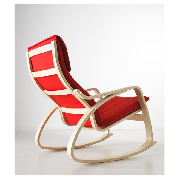 Кресло-качалка ПОЭНГ, березовый шпон, Ранста красный - фото 3
