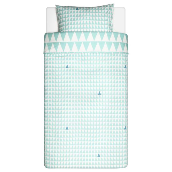 Пододеяльник и 1 наволочка, светлая бирюза 150x200/50x70 см IKEA СТИЛЛСАМТ 603.586.52 - фото 3