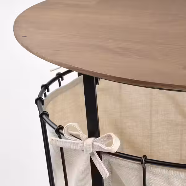 ÄNGESBYN Столик с отделениями д/хранения - чёрный/сосна светло-коричневая морилка 60 см - фото 8