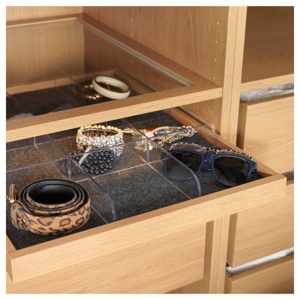 Выдвижная полка КОМПЛИМЕНТ, под дуб - схема-чертеж с размерами