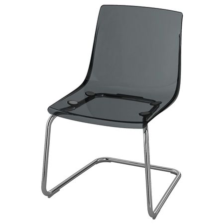 Стул, серый/хромированный IKEA TOBIAS ТОБИАС 703.558.65