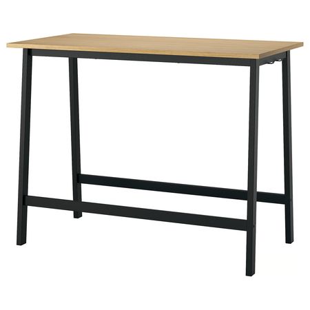 MITTZON Конференц-стол - дубовый шпон/чёрный 140x68x105 см