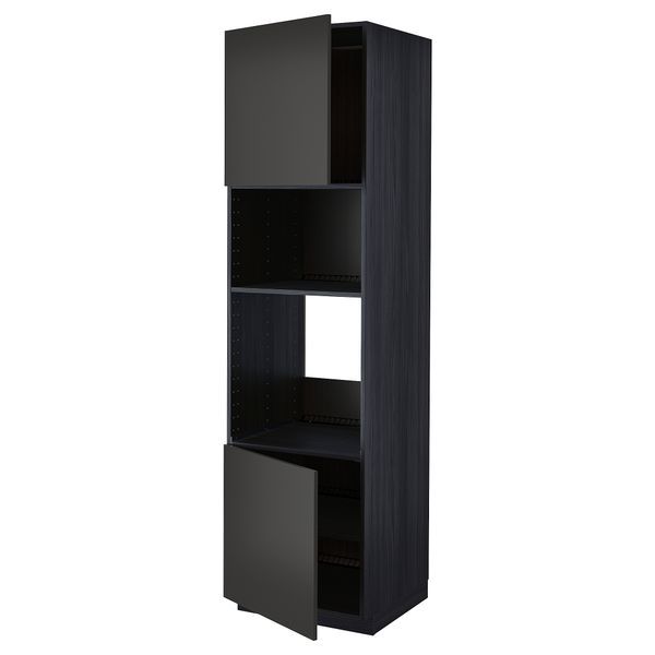 Высокий шкаф для духовки, СВЧ, 2 дверцы, полки IKEA METOD МЕТОД 294.987.11 - фото 1