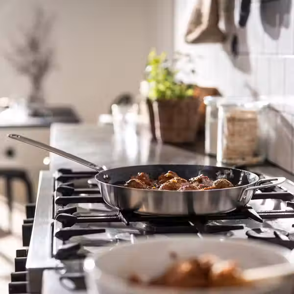 HEMKOMST ХЕМКОМСТ Сковорода - нержавеющ сталь/антипригарное покрытие 32 см - фото 3