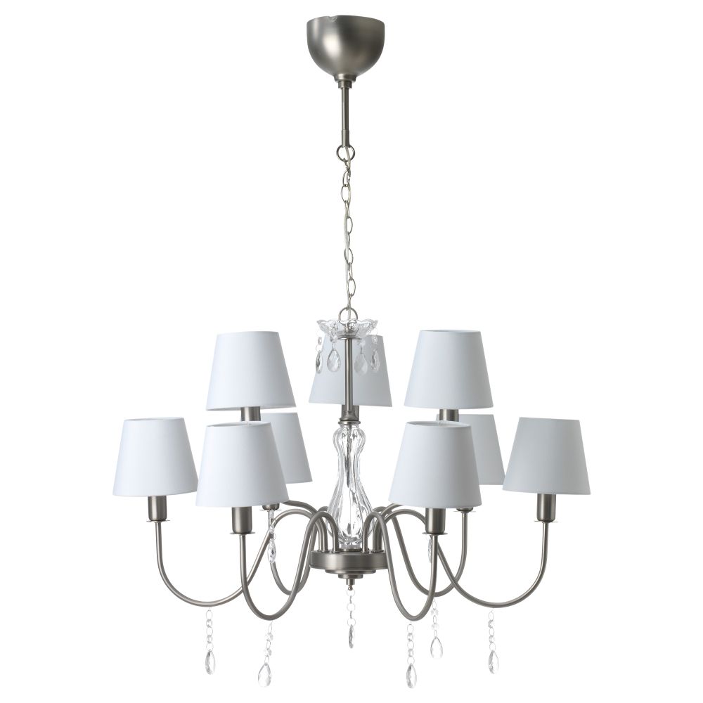 Канделябр 9-рожковый ТОРРДИС, серебристый - схема-чертеж с размерами