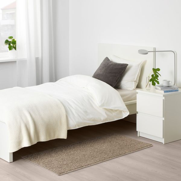 Ковер, длинный ворс, светло-бежевый 57x120 см IKEA ALLERSLEV АЛЛЕРСЛЕВ 805.086.84 - фото 2