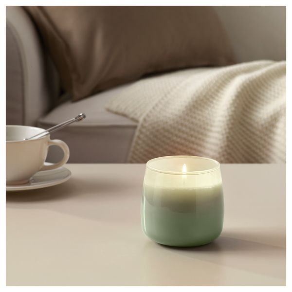 Ароматическая свеча в стакане ФРИСКХЕТ, бирюзовый Водный поток, бирюзовый (9 см) - фото 3