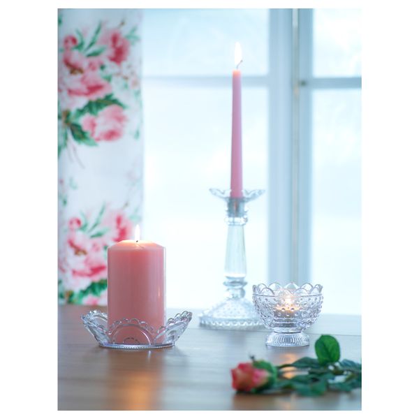 Подсвечник ФОРТЬЮСТ, прозрачное стекло (20 см) - схема-чертеж с размерами