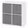 KALLAX Стеллаж - белый/ДРЁНА темно-серый 77x39x77 см