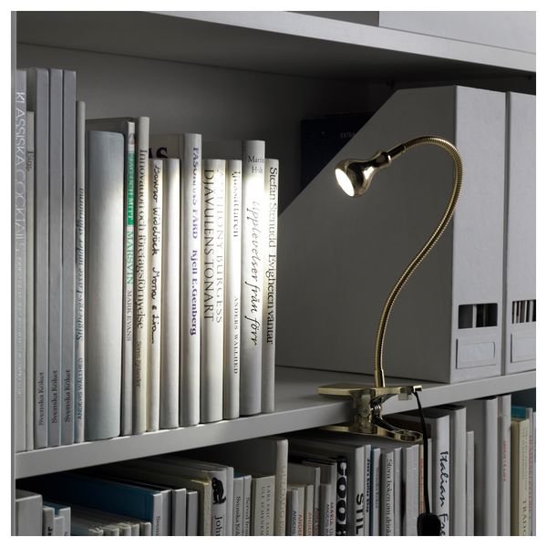 Софит настенный, с зажимом, светодиодная ЯНШО, золотой - фото 4