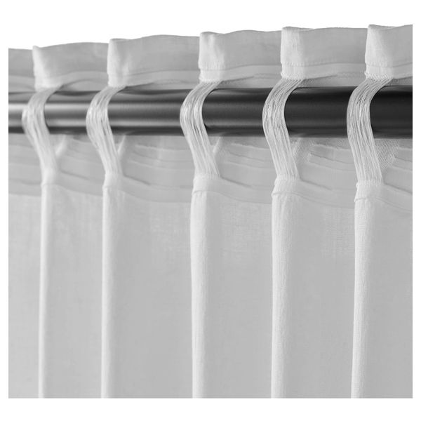 Гардины, 1 пара АЙНА, белый (145x300 см) - схема-чертеж с размерами