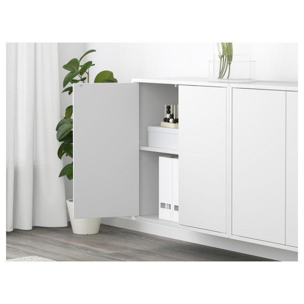 Комбинация настенных шкафов, белый, темно-серый/серо-бирюзовый 175x25x70 см IKEA EKET ЭКЕТ 993.860.60 - фото 3