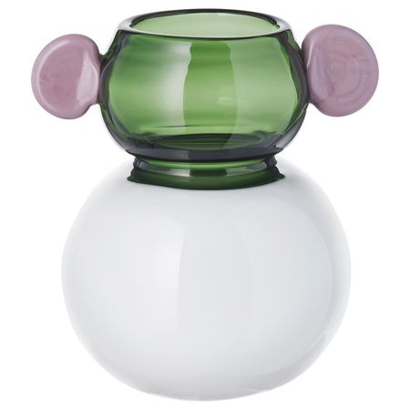 IKEA PS 2026 IKEA PS 2026 Ваза - стекло/бел/зелен розовый 15 см