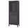 IDANÄS Высокий шкаф с дверцами и 1 ящиком - темно-коричневый морилка 81x39x211 см