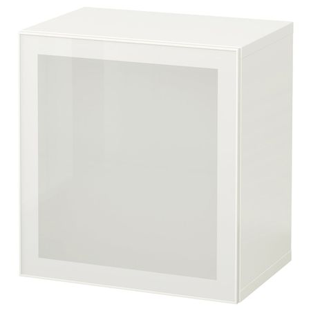 Комбинация настенных шкафов, белый/Глассвик белый матовое стекло 60x42x64 см IKEA BESTÅ БЕСТО 694.418.45