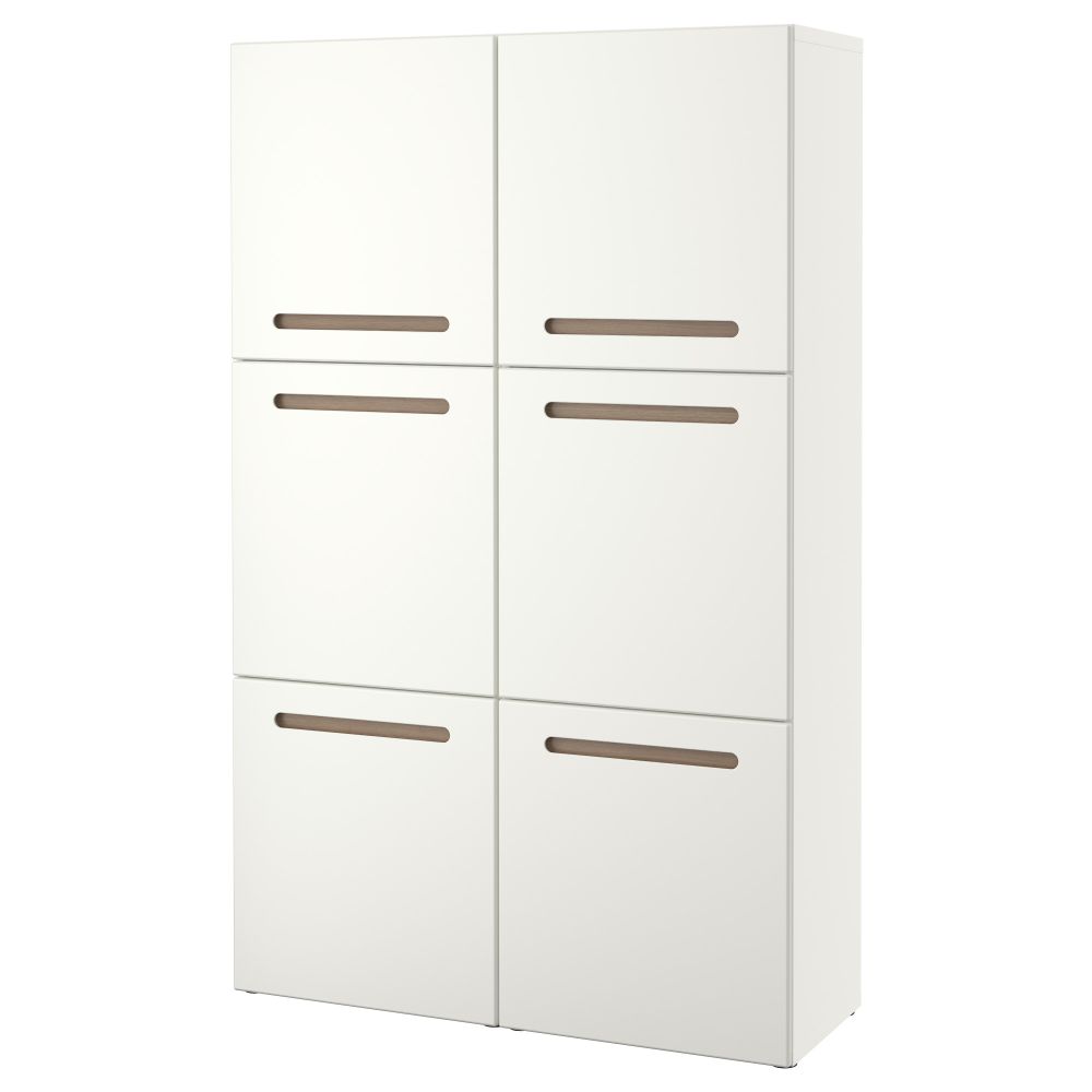 Комбинация для хранения с дверцами БЕСТО, Марвикен белый (120x40x192 см) - фото 1