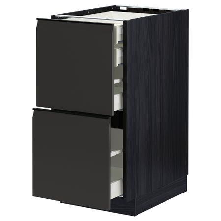 Напольный шкаф 2фасада,2низ, 1 средний, 1 встроенный ящик IKEA METOD МЕТОД, MAXIMERA МАКСИМЕРА 494.955.61