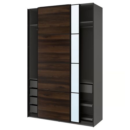 PAX / MEHAMN/AULI Гардероб с раздвижными дверьми