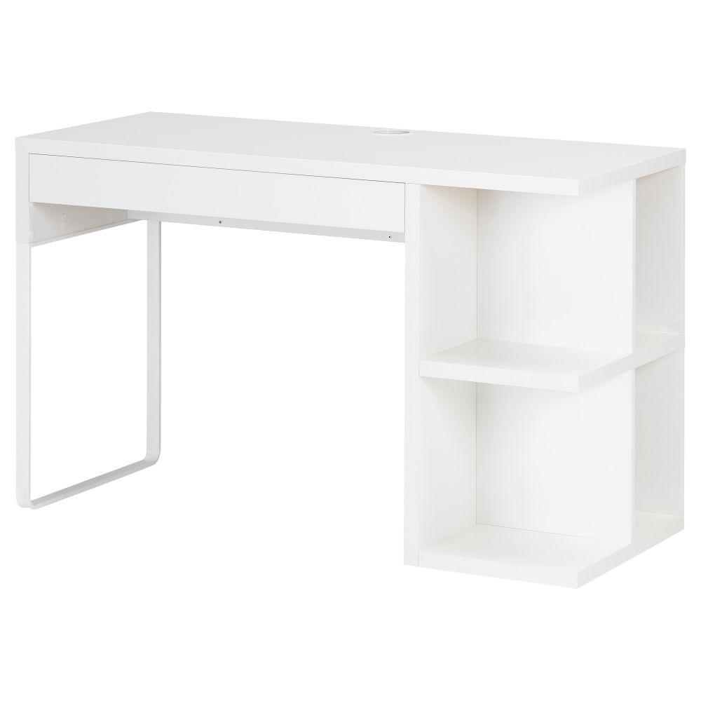 Письменный стол с отделением для хранения МИККЕ, белый (120x50 см) - фото 1
